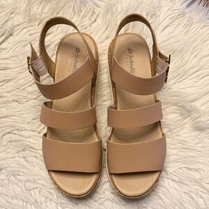 Dr. Scholl's Women's Beige Strap Sandals